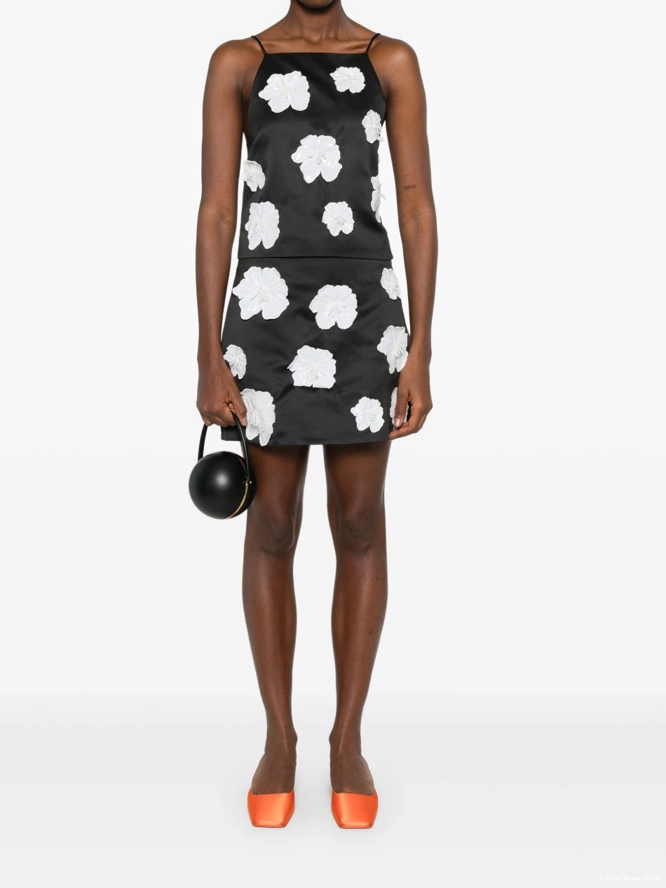 Cheap ROTATE CHRISTENSEN floral-applique BIRGER skirt satin mini Women 0412